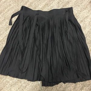 Claudie Pierlot wool/polyester pleated wrap skirt